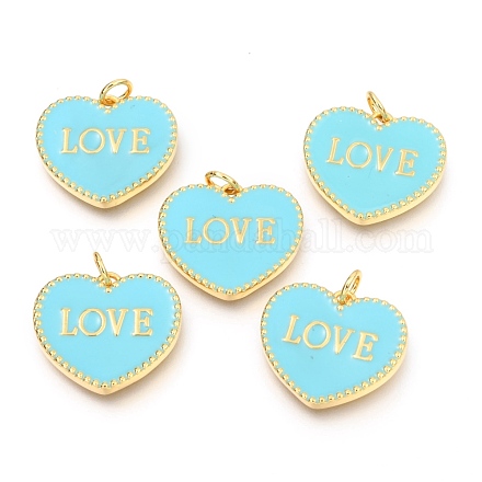 Латунь эмаль подвески KK-B027-03G-E-1