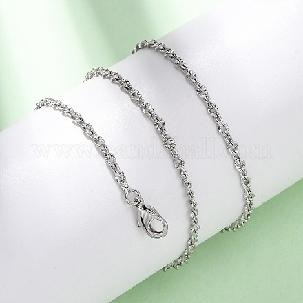 Ожерелья из латунной текстурированной витой цепи MAK-L045-05P-1