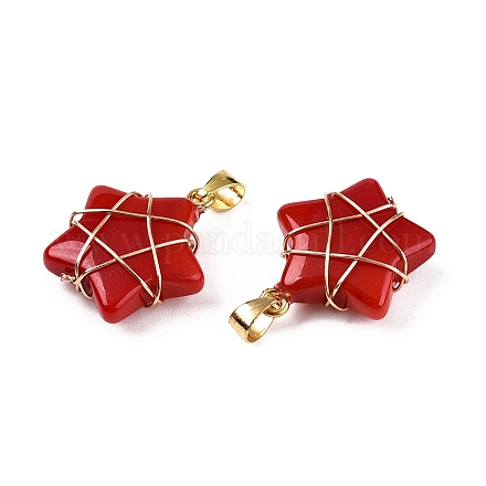 Подвески lampwork GLAA-T023-06C-1