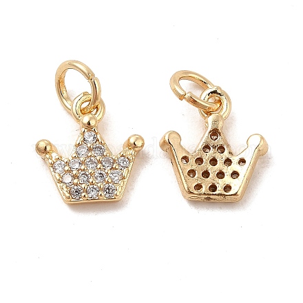 Покрытие стойки латунь микропаве прозрачные подвески из кубического циркония KK-E081-14G-1