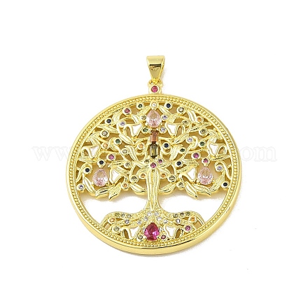 Латунные микро проложить кубического циркония подвески KK-E111-25G-1