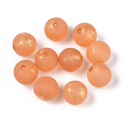 Выпечка окрашенные стеклянные бусины DGLA-N014-8mm-01G-1