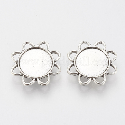 Тибетский стиль сплава шармы скольжения кабошон сеттинги TIBE-Q086-079AS-LF-1