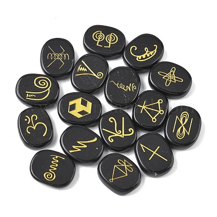 16 шт. 16 стиля украшения из натурального обсидиана G-F786-02A-07-1