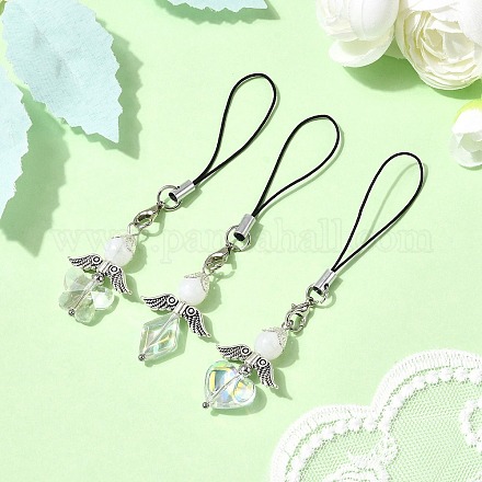 3 шт. подвесные украшения в виде ангела из стекла и акрила HJEW-JM04085-1