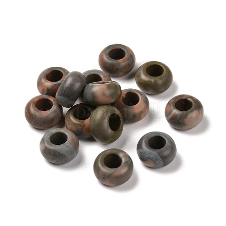 Натуральный красный зебра яшма европейские бусы G-G740-14x8mm-31-1