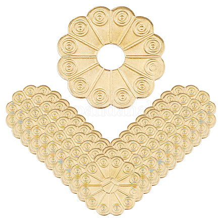 20 шт. латунные цветочные шайбы KK-FH0008-16G-1