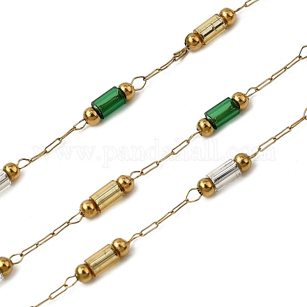 Цепи-колонны из стекла ручной работы из нержавеющей стали 304 CHS-L032-14G-03-1