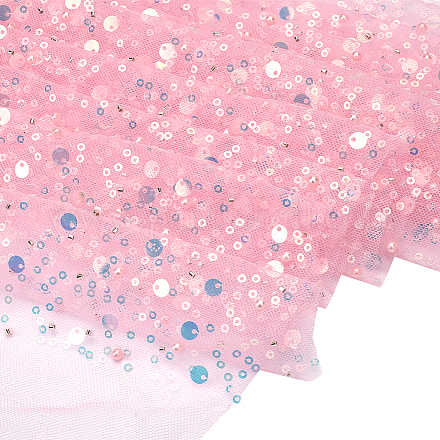 1 ярд полиэстеровой сетчатой ткани с пайетками DIY-FG0008-23B-1