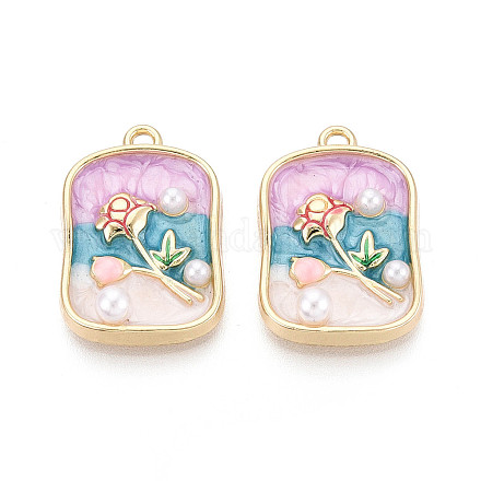 Подвески из эмали ENAM-T024-85A-G-1