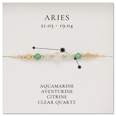 Браслеты из бисера с созвездиями из натуральных драгоценных камней NR2952-1-1