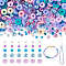 DIY Beads Jewelry Making Finding Kits, Lilac, 2~6mm, about 25~33g/bag
