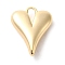 Brass Pendants, Cadmium Free & Nickel Free & Lead Free, Heart, Real 18K Gold Plated, 20x15.5x5mm, Hole: 2.5x4.5mm
