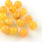 Acrylic Imitation Gemstone Beads, Round, Gold, 10mm, Hole: 2mm, about 925pcs/500g