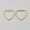 Alloy Pendants, Hollow Heart, Golden, 24.5x25x1.5mm, Hole: 1.8mm