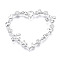 Rack Plating Alloy Open Back Bezel Pendants, For DIY UV Resin, Epoxy Resin, Pressed Flower Jewelry, Cadmium Free & Nickel Free & Lead Free, Heart, Silver, 33.5x39x3mm, Hole: 3mm
