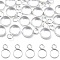 20Pcs 304 Stainless Steel Tube Bails, Loop Bails, Ring Shape with Loop, Silver, 8x5.5x1.5mm, Hole: 1.8mm