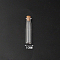 Mini High Borosilicate Glass Bottle Bead Containers, Wishing Bottle, with Cork Stopper, Clear, 4.8x1cm