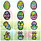 Suncatcher Craft Set, for Kids Window Paint Art Painting, Easter Theme Pattern, 19.9~21x7.6~21cm, about 12pcs/set