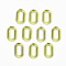 Transparent Acrylic Linking Rings, Quick Link Connectors, for Cable Chains Making, Unwelded, Oval, Yellow Green, 27x16.5x4.5mm, Inner Diameter: 18x7.5mm
