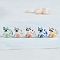 Handmade Porcelain Beads, Dog, Famille Rose Porcelain, Mixed Color, 16x16x9mm, Hole: 1.8mm