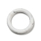 Ring Silicone Focal Beads, White, 65x10mm, Hole: 3mm, Inner Diameter: 46mm