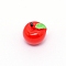 Resin Beads, Imitation Food, No Hole, Apple, Red, 12x12.5x13mm
