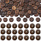 100Pcs Natural Coconut Bead Strands, Undyed, Flat Round, Coconut Brown, 12x2mm, Hole: 2mm