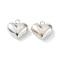 925 Sterling Silver Charms, Heart, Silver, 11x11.5x4.5mm, Hole: 1.4mm