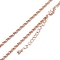 Brass Rope Chain Necklaces, Long-Lasting Plated, Real Rose Gold Plated, 15.94 inch(40.5cm)