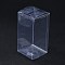 Rectangle Transparent Plastic PVC Box Gift Packaging, Waterproof Folding Box, for Toys & Molds, Clear, Box: 7x7x14.1cm