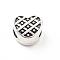 Tibetan Style Alloy European Beads, Large Hole Beads, Heart, Antique Silver, 10x11x9mm, Hole: 5.4mm, about 179pcs/500g