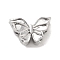 Brass Beads, Cadmium Free & Nickel Free & Lead Free, Butterfly, Real Platinum Plated, 8x12x5mm, Hole: 1.8mm