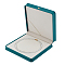 Square PU Leather Single Necklace Boxes, Dark Cyan, 19.3x19.3x4.6cm