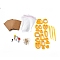 29Pcs 29 Style Circle & Fan & Triangle & Oval Stainless Steel & Polymer Clay Pendant Cutters, Plastic Clay Sculpting Tools, with Plastic Nuts & Bags, Iron Earring Hooks & Jump Rings, Gold, 129Pcs/set
