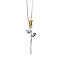 Stainless Steel Rose Pendant Necklaces, Stainless Steel Color, 19.69 inch(50cm)