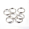 Iron Split Key Rings, Keychain Clasp Findings, Platinum, 30x3mm, Inner Diameter: 26mm