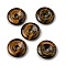 Natural Tiger Eye Pendants, Donut/Pi Disc Charms, 29.5~30.5x7.5~8mm, Hole: 6.3~6.5mm