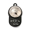Spray Painted Alloy Pendants, Hat for Valentine's Day, Black, 43x24x12mm, Hole: 3.5mm