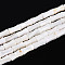 Natural Freshwater Shell Beads Strands, Bamboo, Seashell Color, 9.5~10x4.5~5.5mm, Hole: 0.6mm, about 38pcs/strand, 14.76 inch(37.5cm)