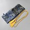 Silk Cloth Sword Case, Japanese Sword Storage Bag, with Tassel, Prussian Blue, 1300x140x1mm