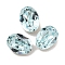 Glass Rhinestone Cabochons, Pointed Back & Back Plated, Faceted, Oval, Indian Sapphire, 8x6x4mm
