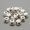 Food Grade Eco-Friendly Silicone Beads, Horizontal Hole, Letter Style, Cube, Letter.F, 12x12x12mm, Hole: 2mm