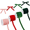 40 Yards 4 Colors Christmas Theme Single Face Velvet Ribbon, Mixed Color, 3/8 inch(9.5~10mm), 10 yards/color