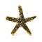 Alloy Napkin Rings, Napkin Holder Adornment, Restaurant Daily Accessaries, Antique Golden, Ocean Theme, Starfish Pattern, 3mm, Inner Diameter: 29mm, Starfish: 54.5x57.5mm