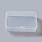 Plastic Bead Containers, Rectangle, Clear, 9.5x6.6x2.6cm