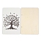 Printed Wooden 2-Ring Loose Leaf Binder Postcard Photo Album Cover, Tree, 240x160x3.5mm, Hole: 5.5mm, 2pcs/set