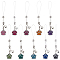 20Pcs 10 Style Paw Print Alloy Enamel Mobile Straps, Mixed Color, 108mm