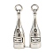 Tibetan Style Alloy Pendants, Bottle of Wine, Antique Silver, 27x8mm, Hole: 1.8mm, about 523pcs/1000g