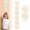 Hexagon Wood Measuring Growth Chart Rulers, with Stickers, Blanched Almond, 19x22x0.35cm